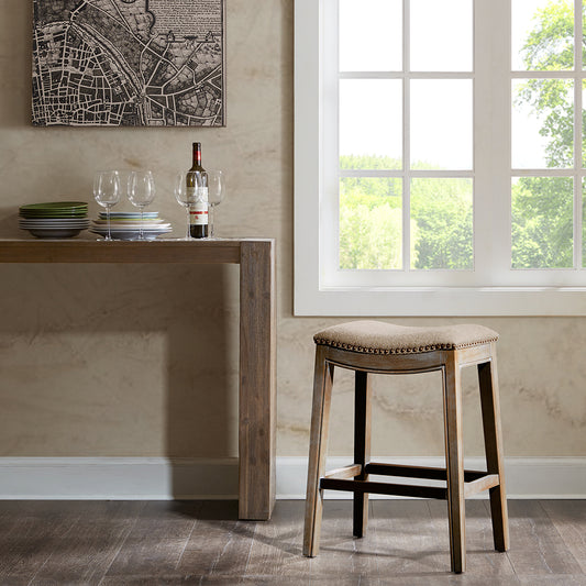 Saddle Counter Stool  - Beige