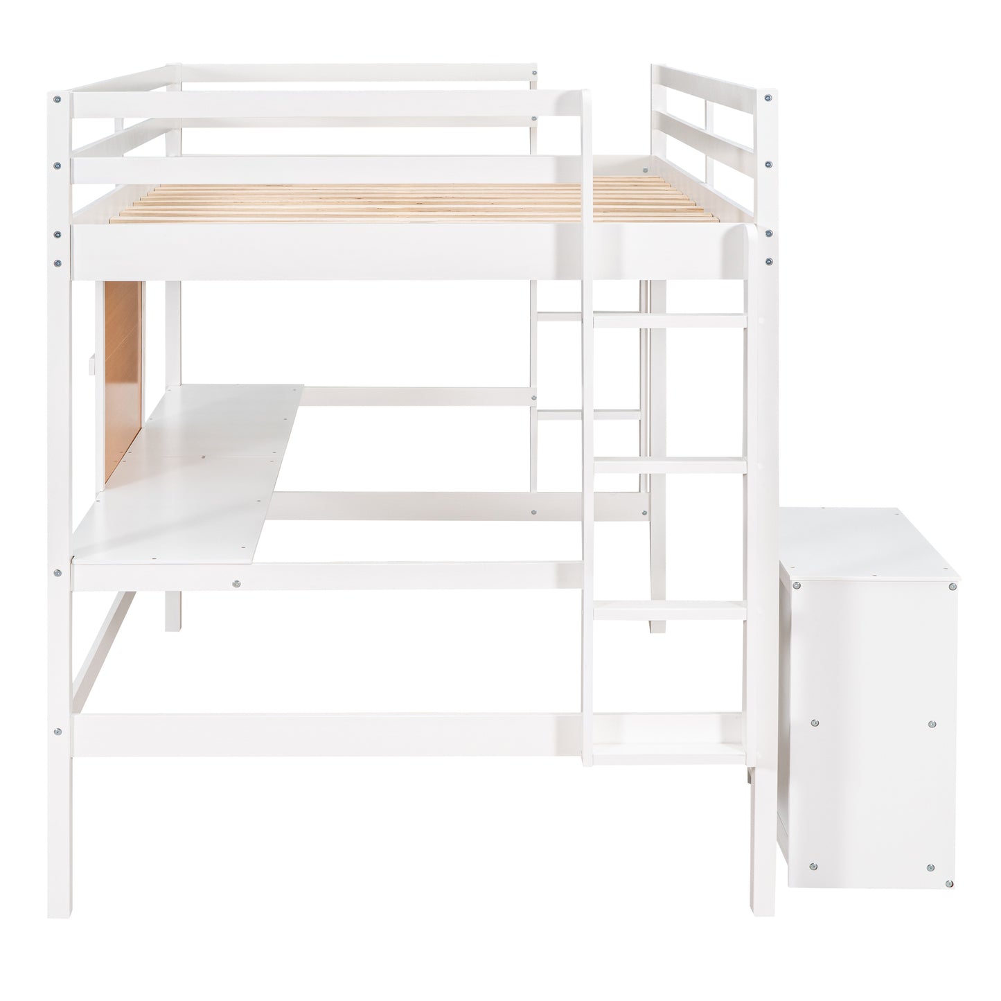 Oma Full Size Loft Bed with Desk and Storage