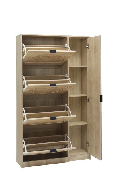 4-Tier Shoe Rack Storage Cabinet