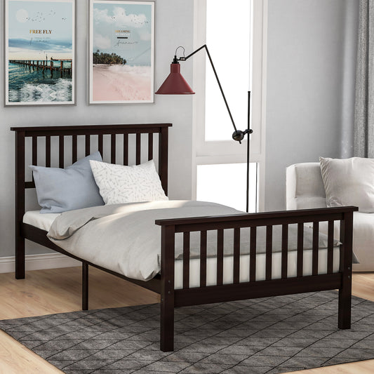 Elegant Dreams Twin Espresso Bed