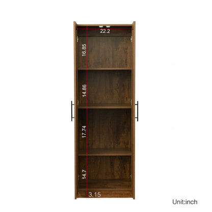 Elegant Walnut Storage Solution Cabinet