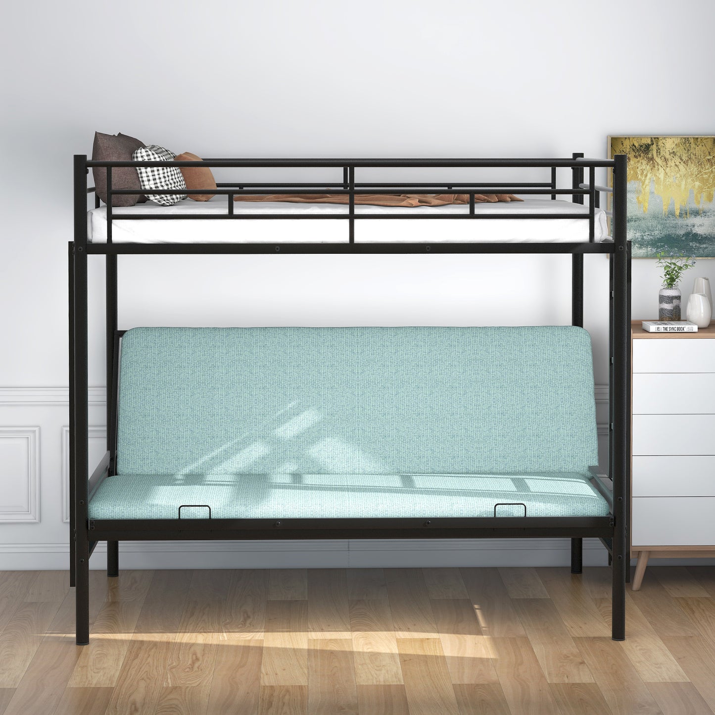 Dream Climb Twin-Over-Full Metal Bunk Bed