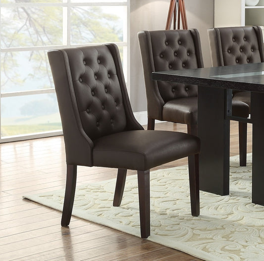 Berry Tufted Dining Chairs (Set of 2) - Espresso