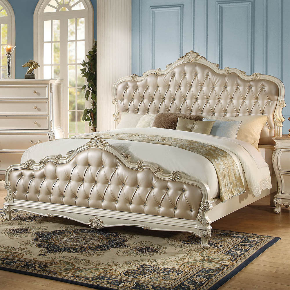 Rose Gold Pearl Queen Bed