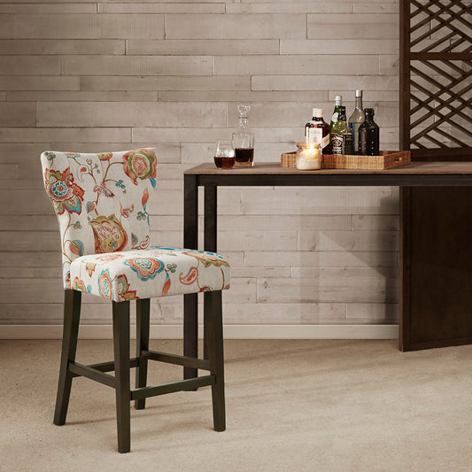 Eliga Tufted Back Counter Stool - Multicolor