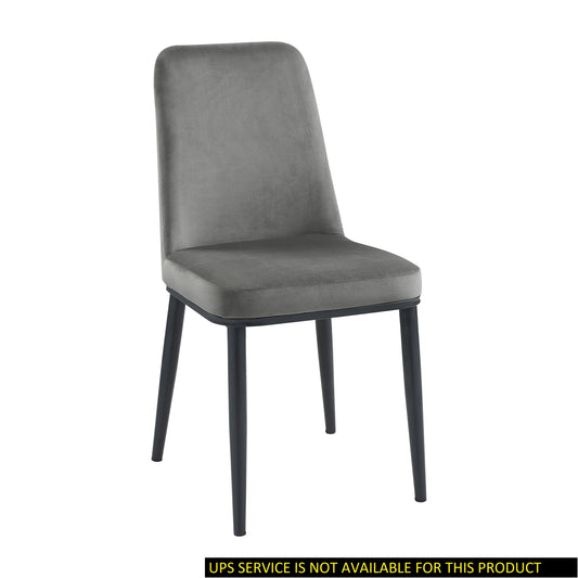 Nolan Velvet Dining Chair (Set of 2)- Gray