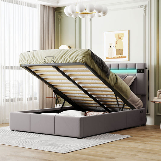 Luxury Dream Bed - Full Size with LED light, Bluetooth Player and USB Charging