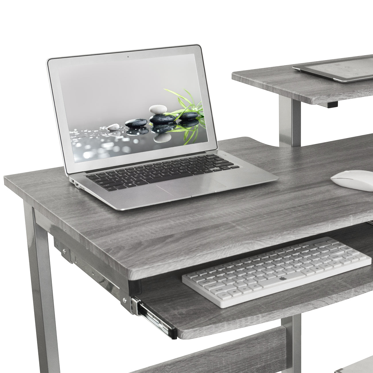 Complete Computer Workstation Desk - Grey