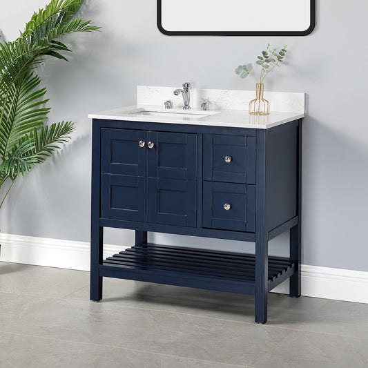 Tomson  36"  Single Bathroom Vanity Set - Blue