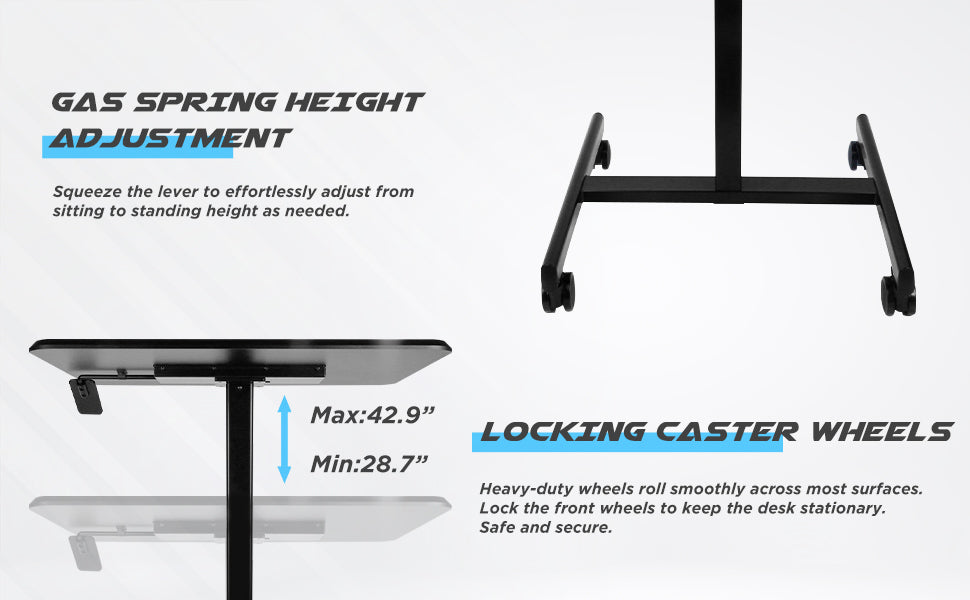 Flexi Computer Desk- Height-Adjustable