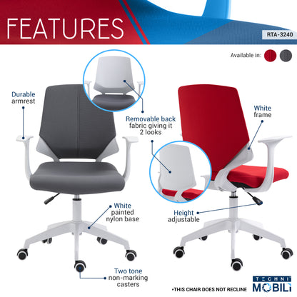 Techni Adjustable Office Chair - Red