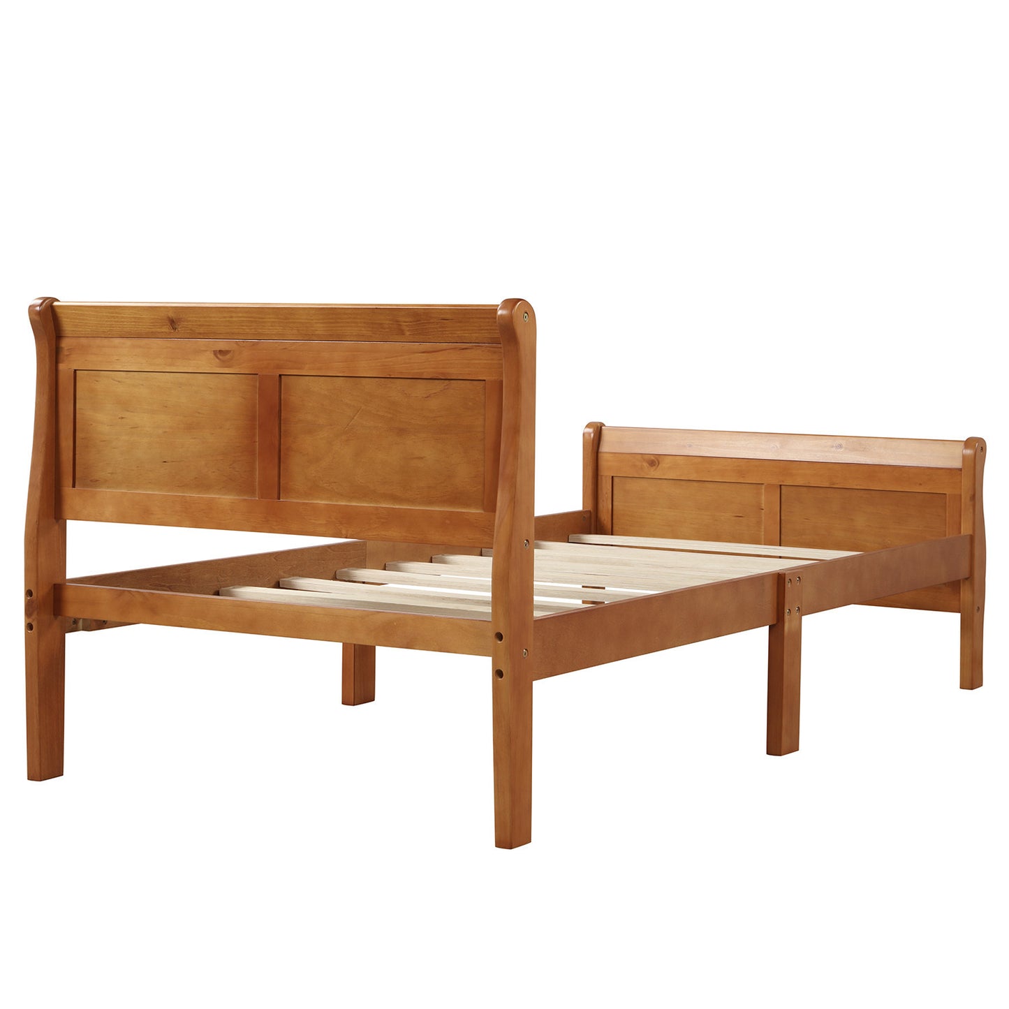 Urban Fusion Twin Size Wood Platform Bed - Oak