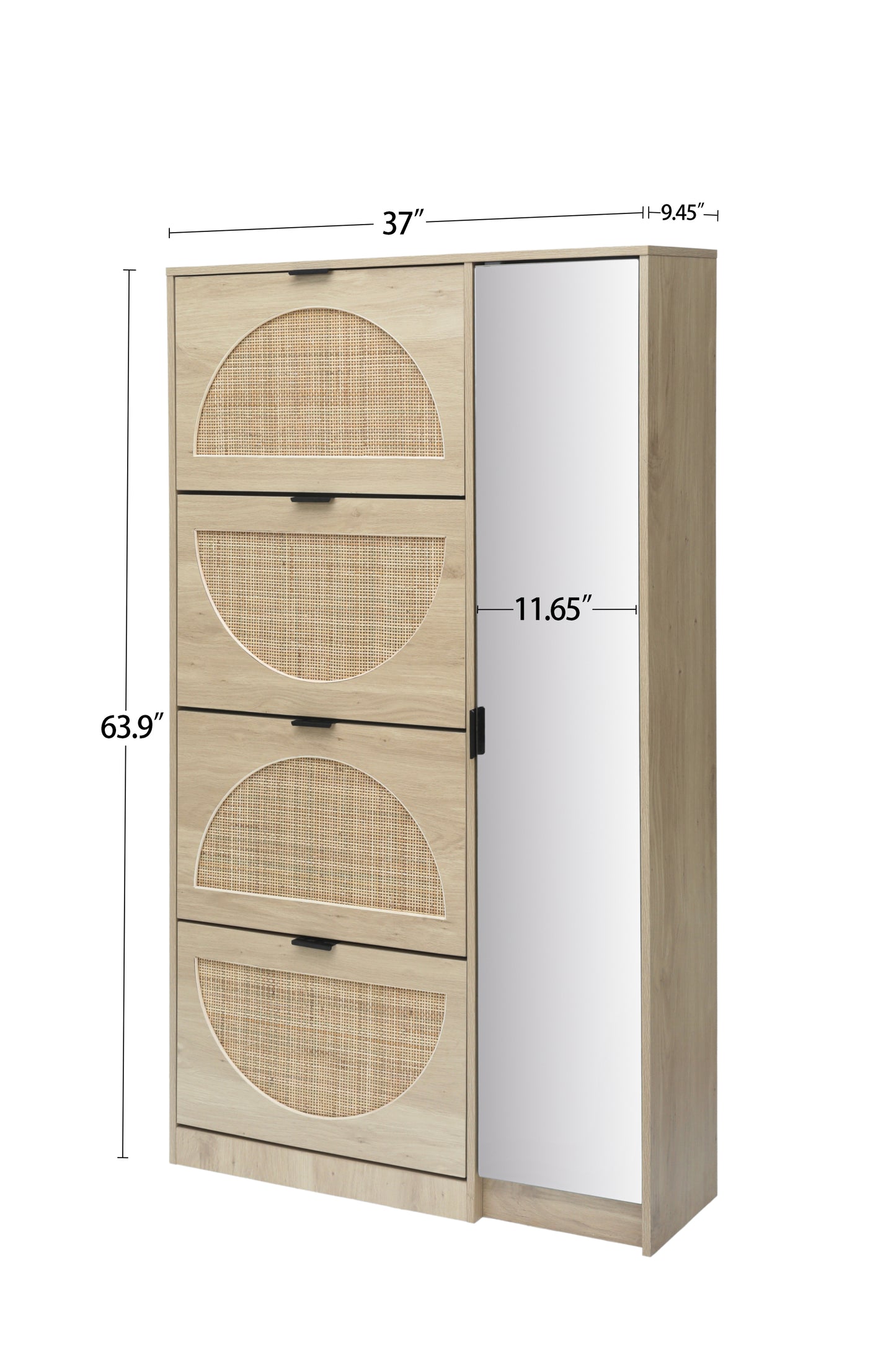 4-Tier Shoe Rack Storage Cabinet