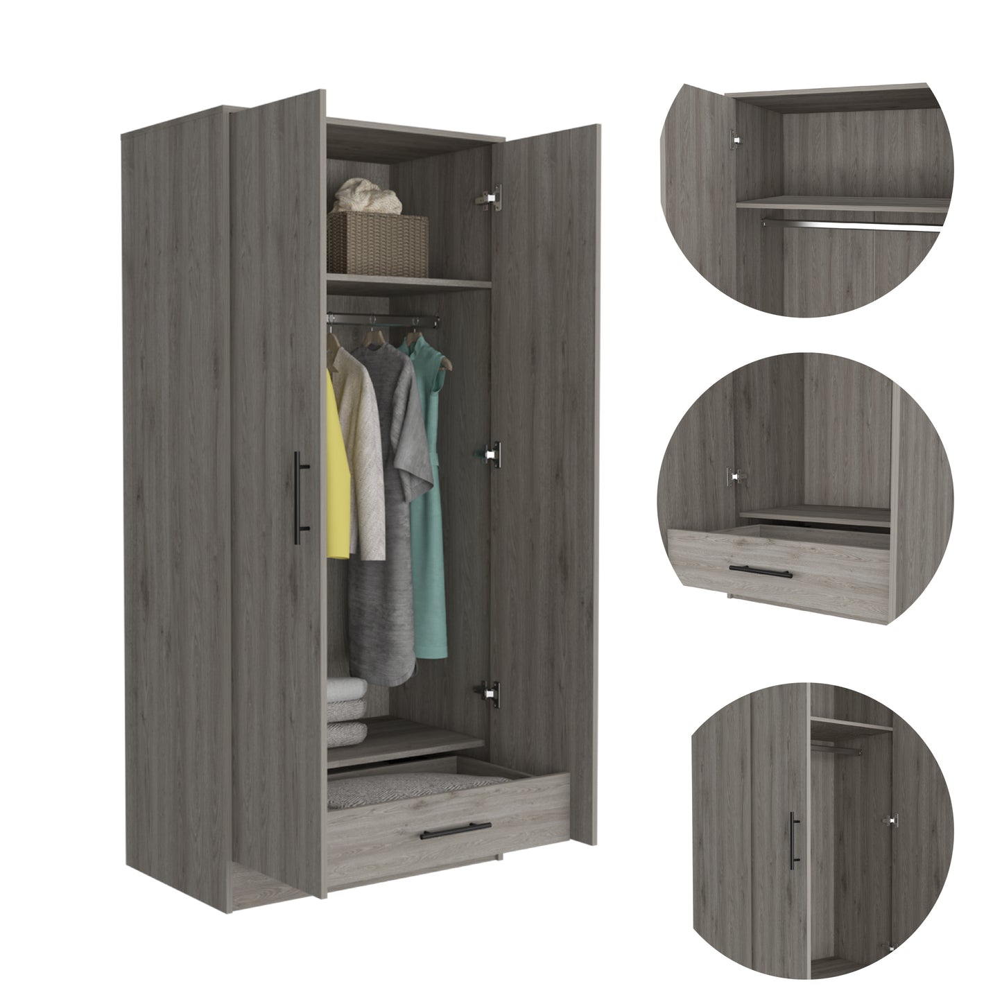 Grayson Rectangle Wardrobe