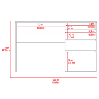 Tech Scape 3-Drawer 1-Shelf Workstation