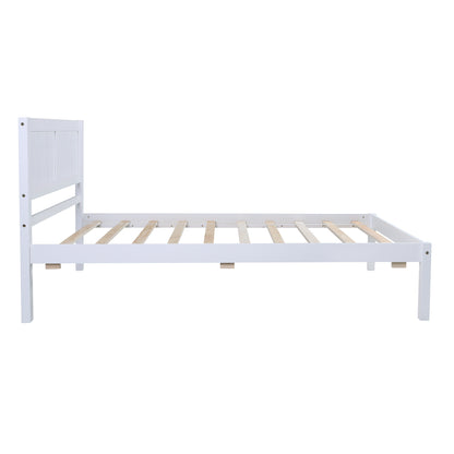 Serenity Rest Twin Wood Platform Bed with Headboard