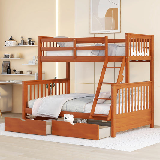 Walnut Haven Twin-Over-Full Bunk Bed