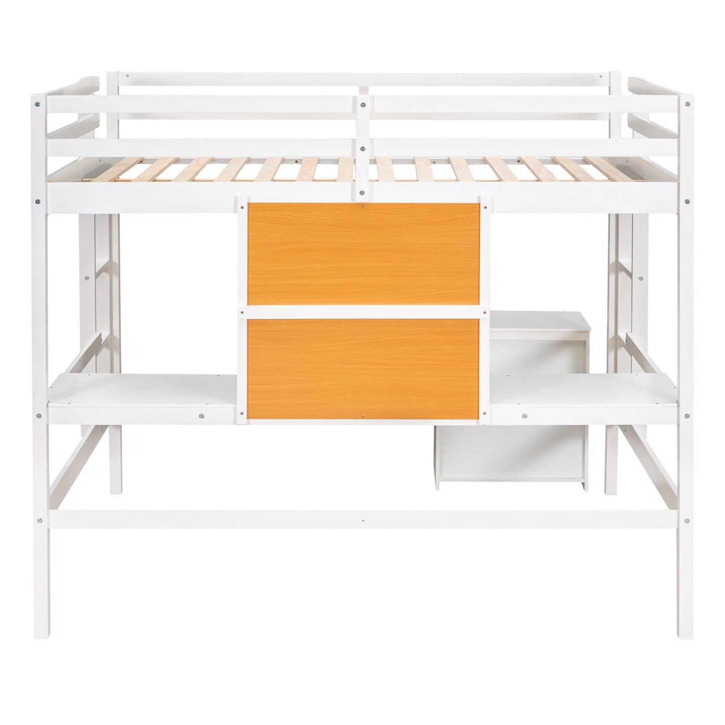 Oma Full Size Loft Bed with Desk and Storage