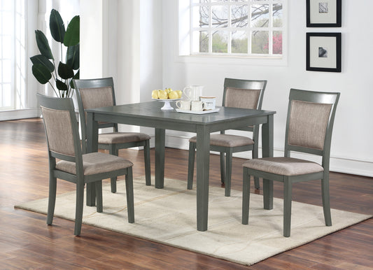 Symphony 5 pc Dining Room Set Dining Table 4x Chairs - Oak