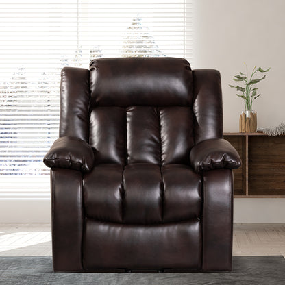 Trio Power Recliners Sofa - Red Brown