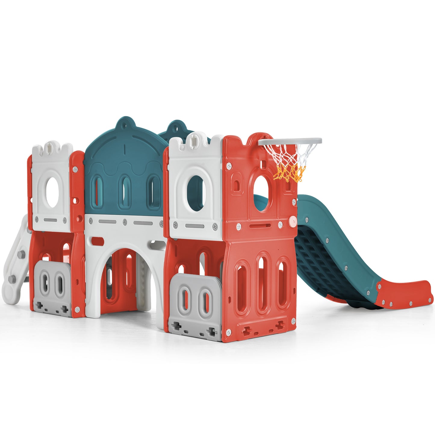 Playful Kingdom Kids Slide Playset - Red