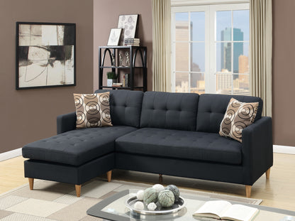 Zara Tufted Back Modular Sectionals Sofa - Black