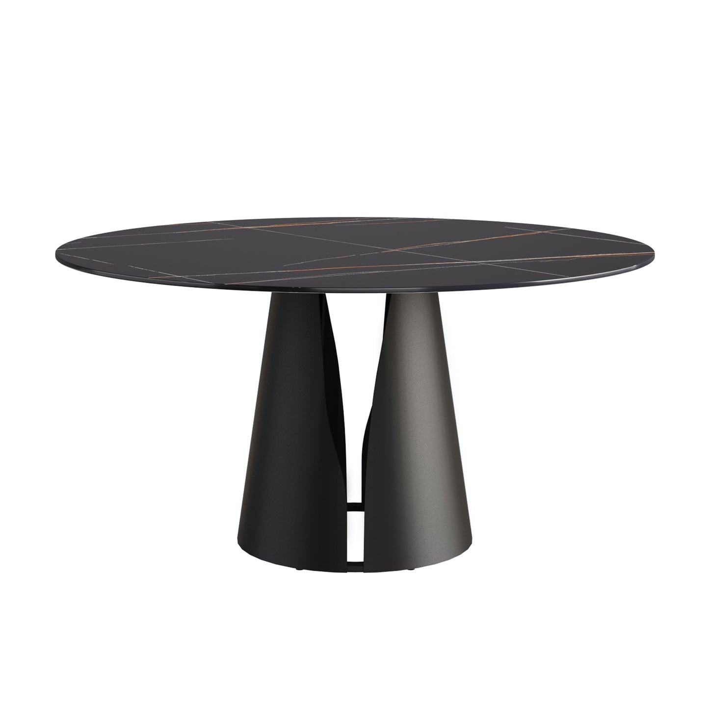 Elegant Ebony Round Dining Table