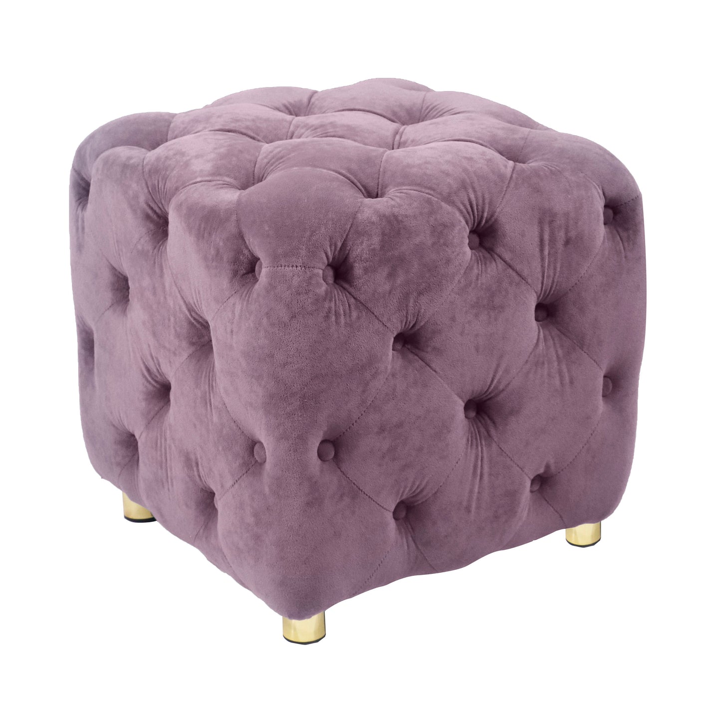 Velvet Upholstered Vanity Seat - Purple