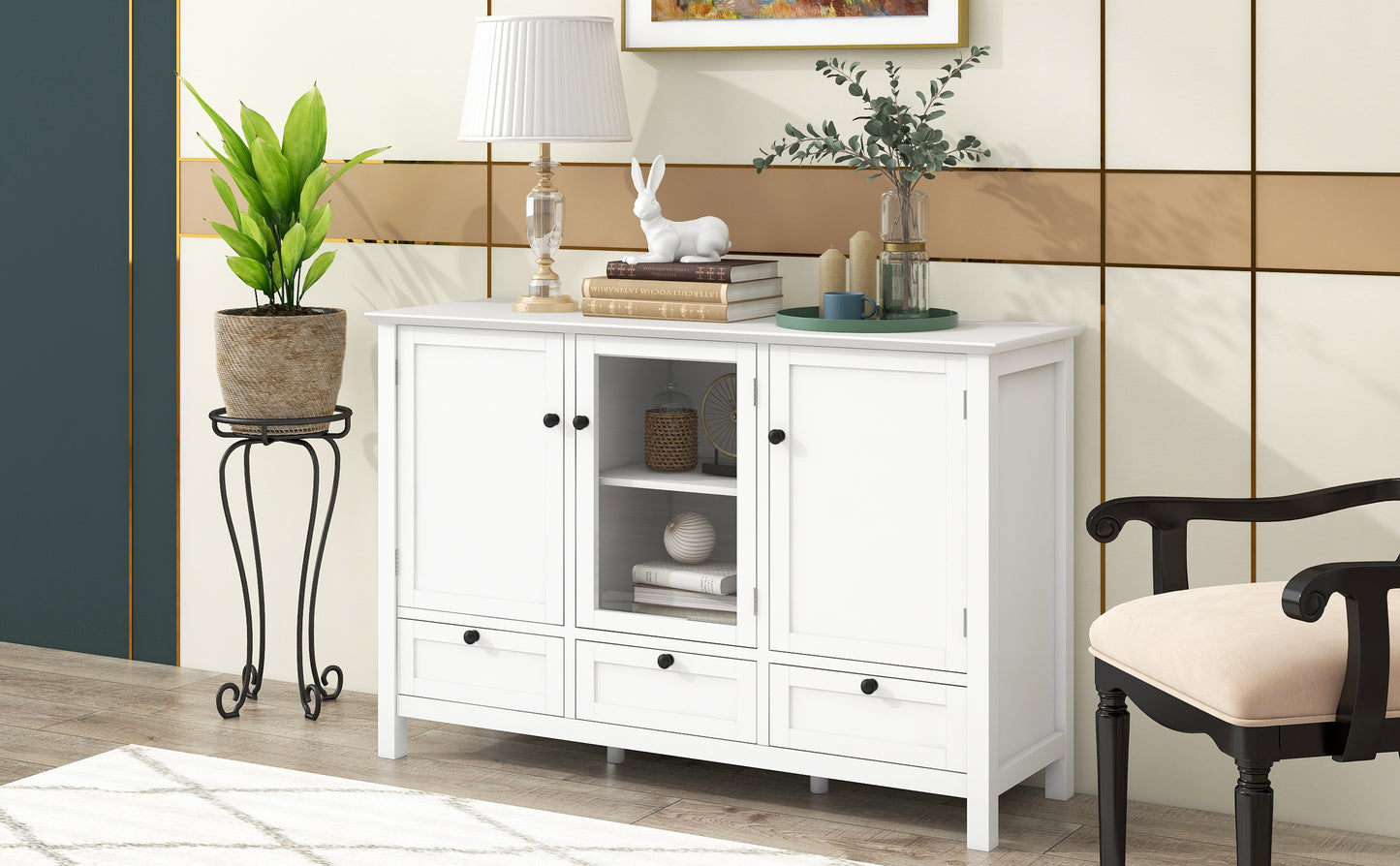 Elegant Living Console - 44.9'' Accent Cabinet with Doors and Drawers