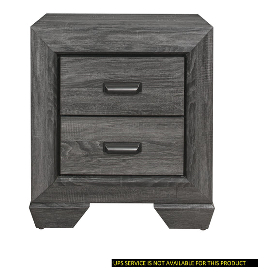 Rustic Aesthetic Nightstand - Gray