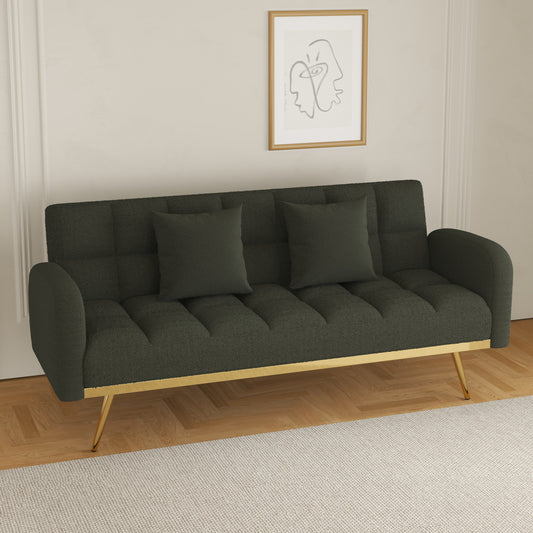 Sonic Convertible Sofa Bed- Green