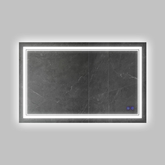 SilverGlow Rectangular LED Bathroom Mirror