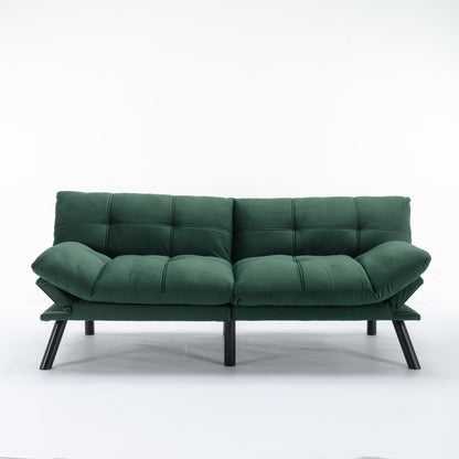 Vega Convertible Folding Modern Sofa Bed - Emerald