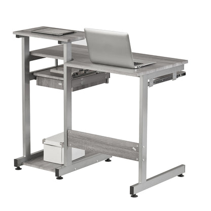 Complete Computer Workstation Desk - Grey