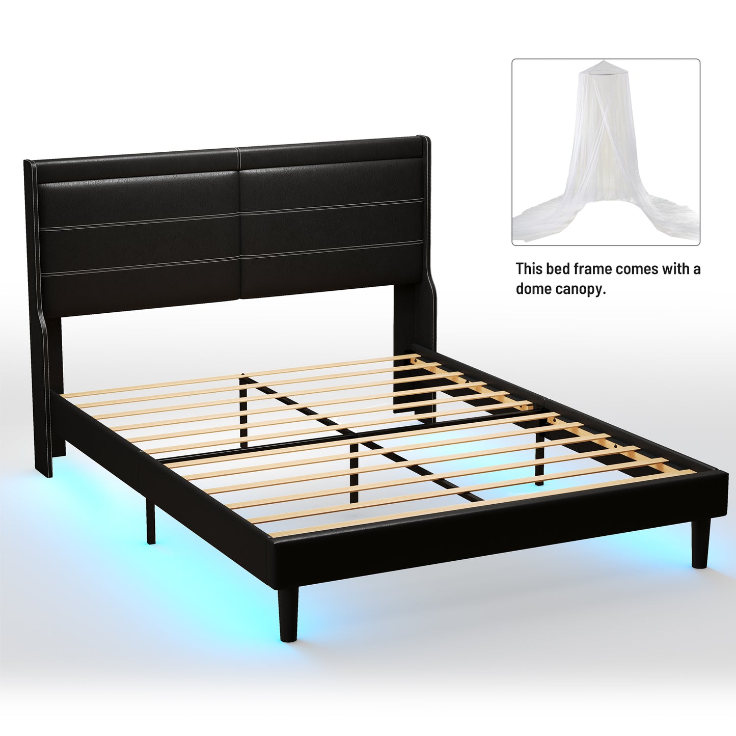 Simo Queen Size Upholstered Bed Frame