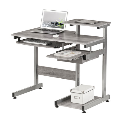 Complete Computer Workstation Desk - Grey