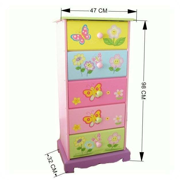 Fairyland Kids 5 Drawer Dresser