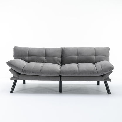 Vega Convertible Folding Modern Sofa Bed - Light Gray