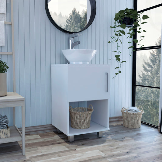 Charm 1-Shelf Single Bathroom Vanity - White