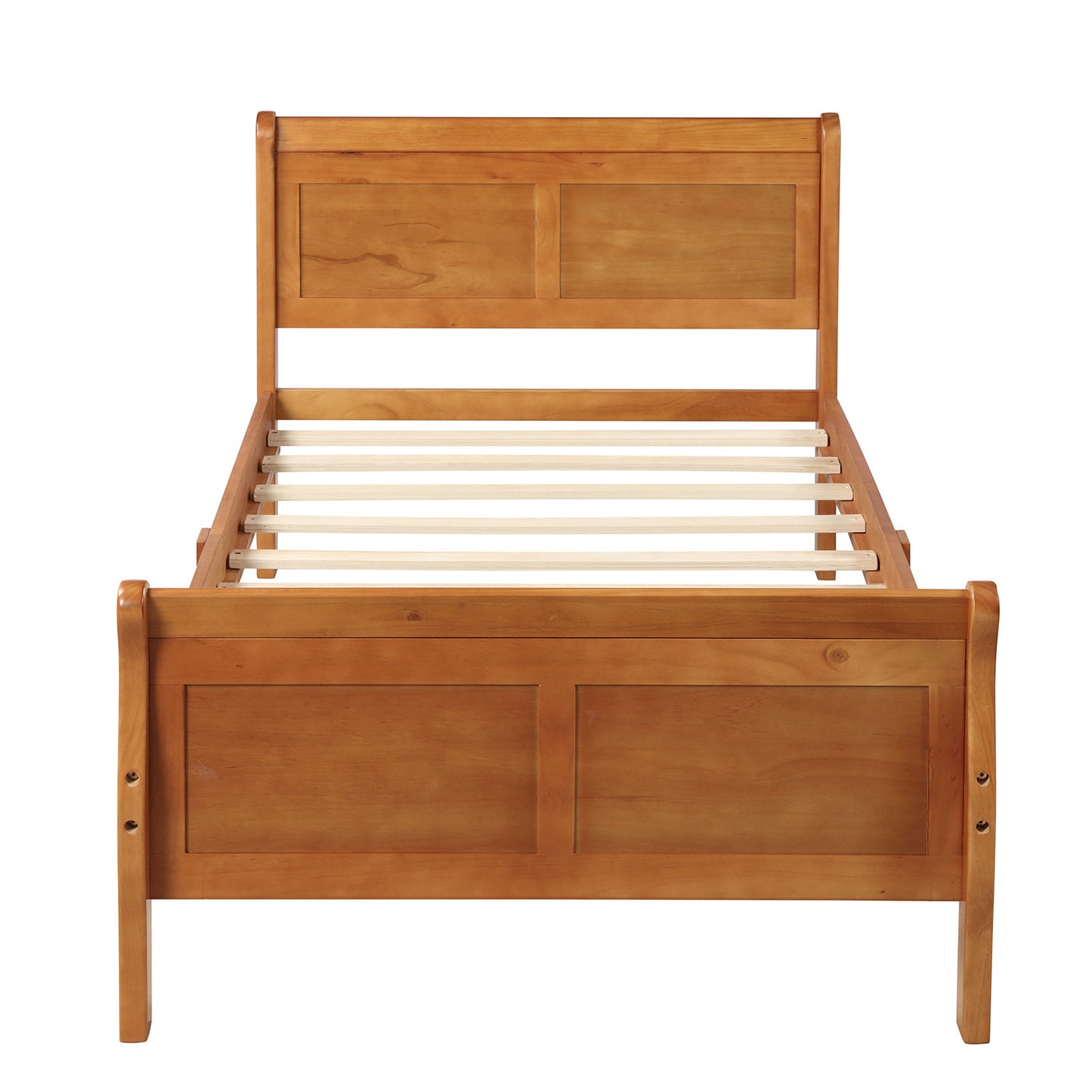 Urban Fusion Twin Size Wood Platform Bed - Oak