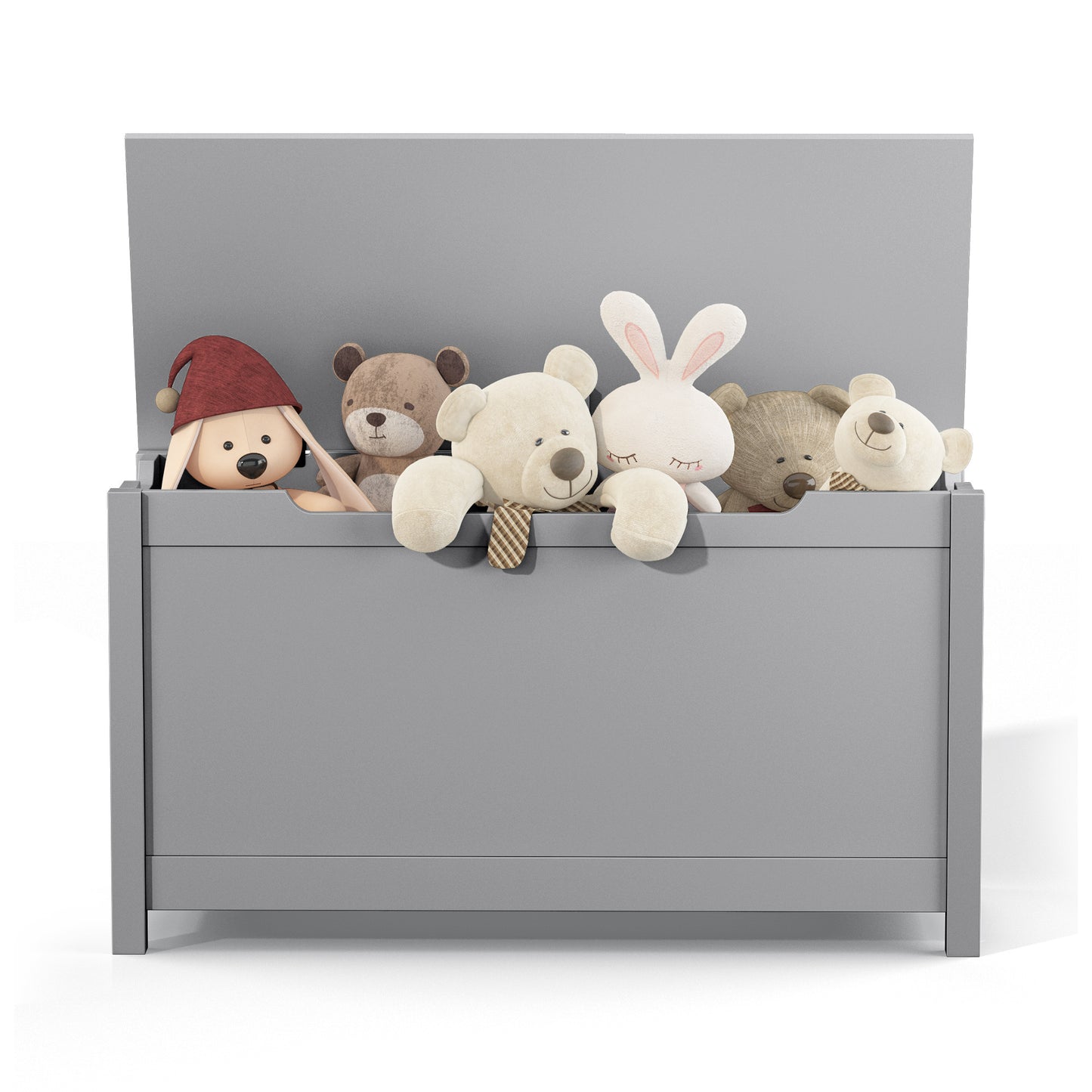 Kids Wooden Toy Box Storage - Grey