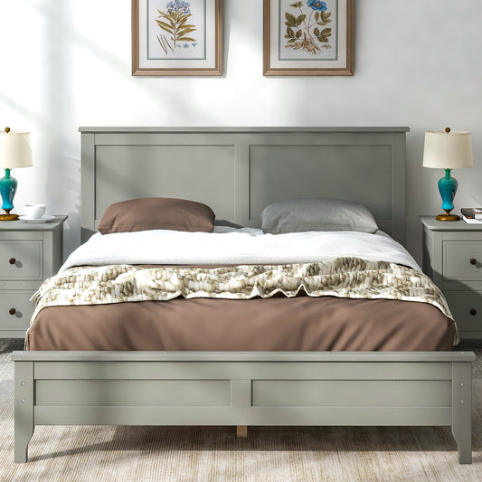 Miller Full Size Platform Bed Frame - Gray