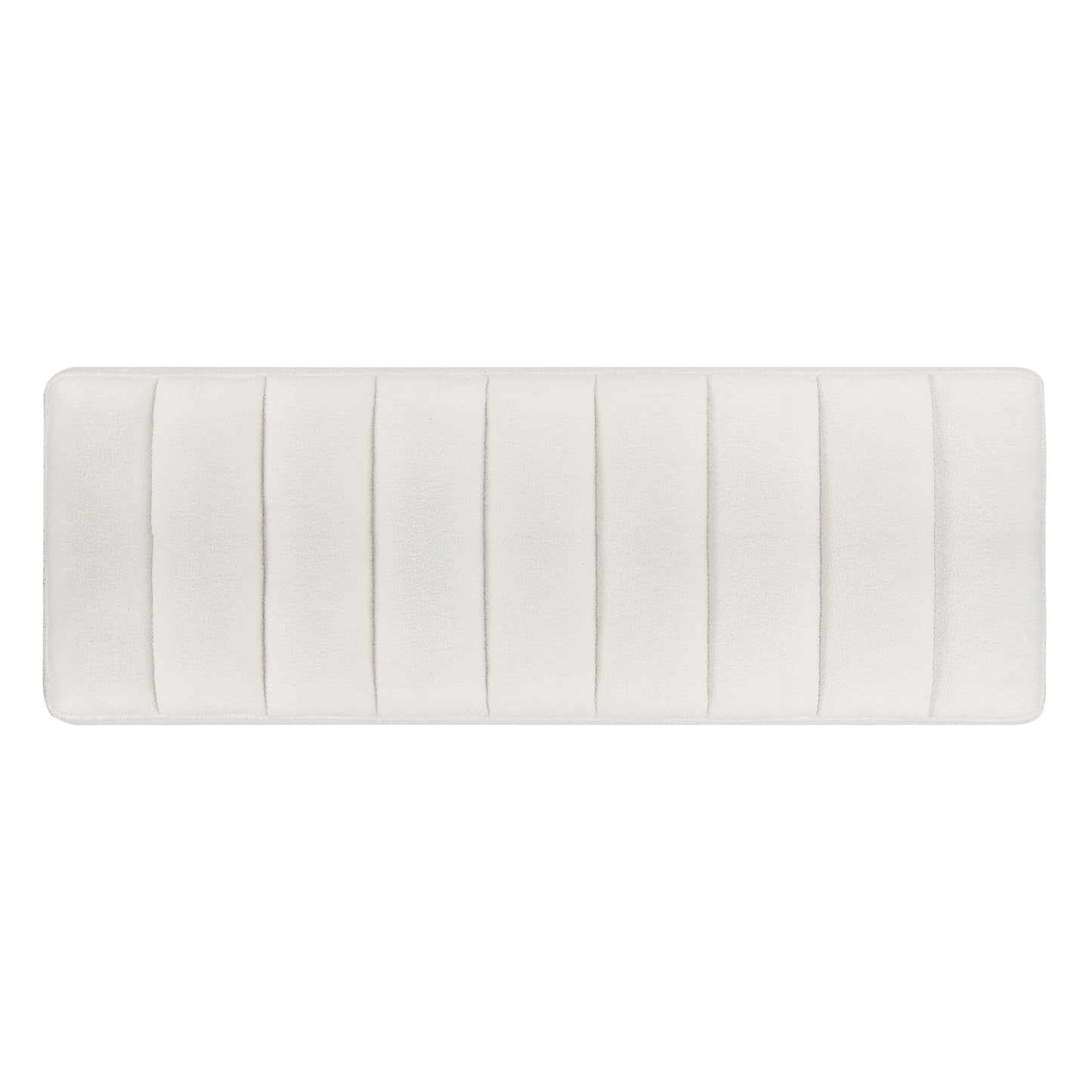 Metal Base Upholstered Bench - White