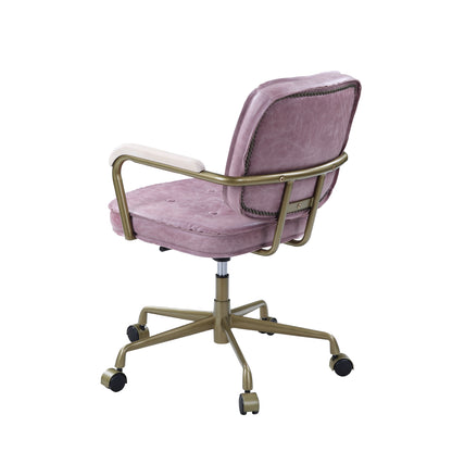 Pink Lux Leather Office Chair