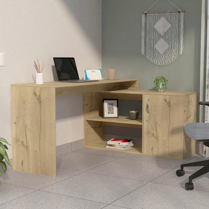 Eco Wood L-Shaped Office Desk