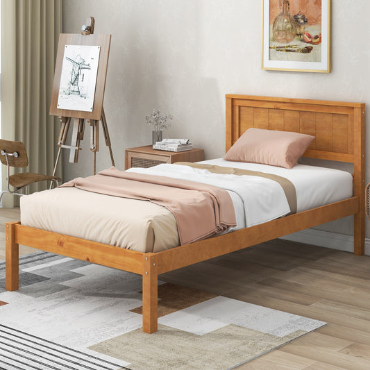 Rhoda Twin Size Platform Bed Frame - Oak