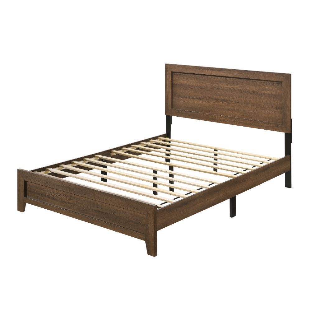 Miquell Eastern King Bed - Oak