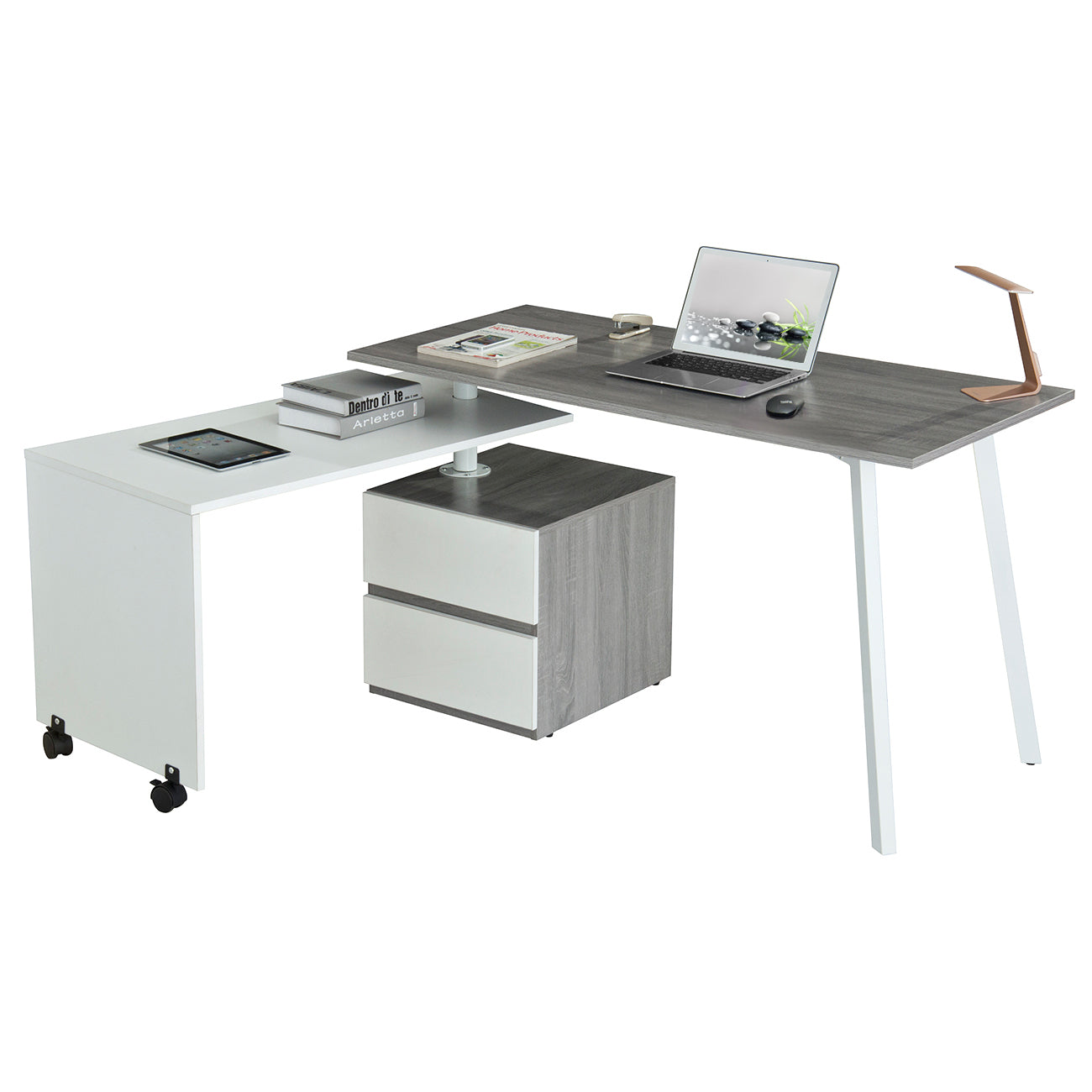 Rotating Ergo Desk - Grey