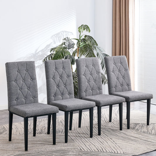 Ivana Fabric Dining Chairs (Set of 4) - Gray