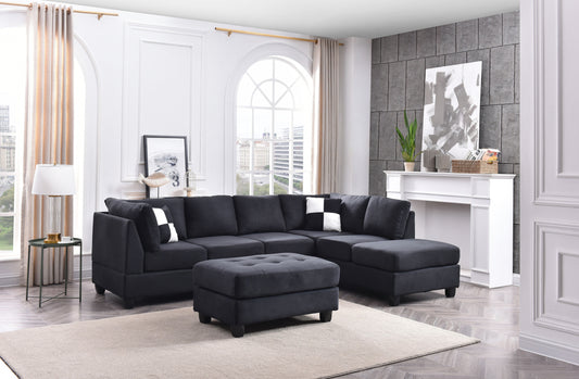 Malone Sectional Sofa - Black